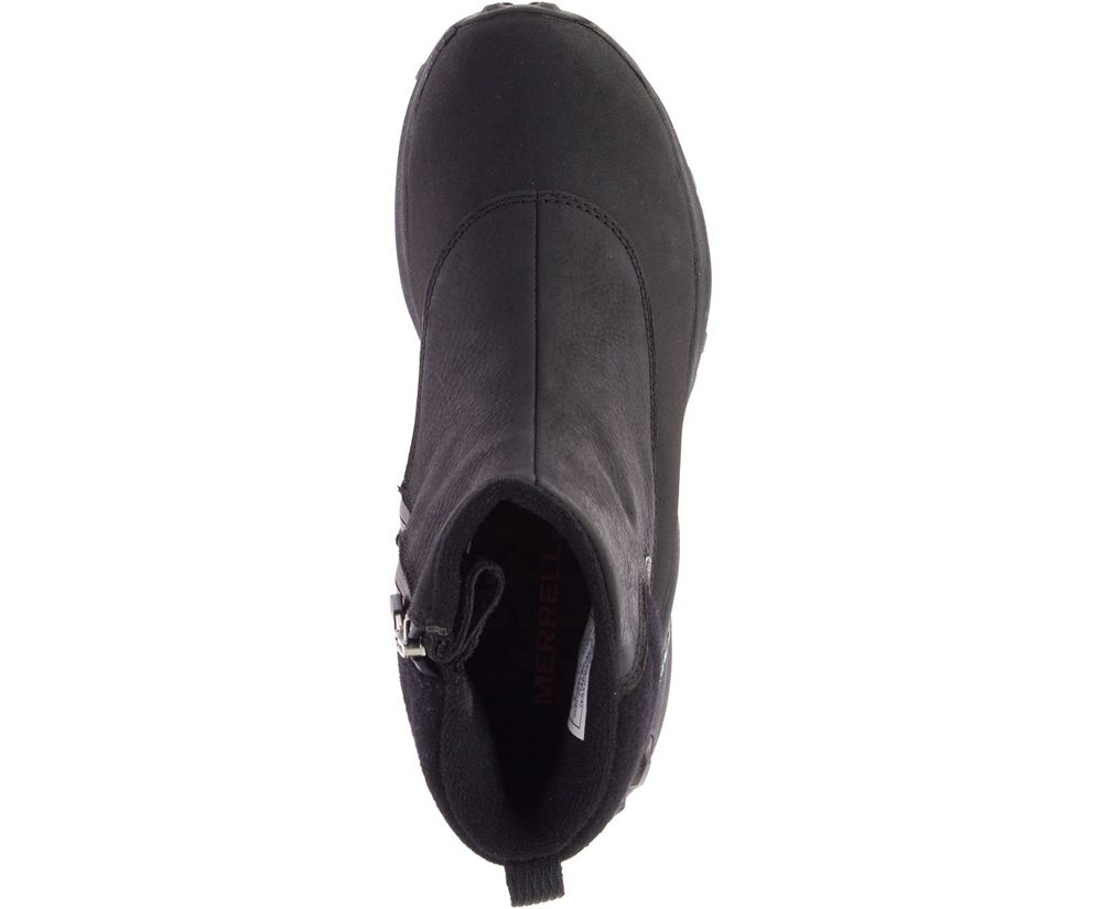 Merrell Boots Black - Thermo Kiruna Mid Zip Waterproof - Womens 37QELBCGK